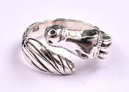 Sterling Solid Silver Horse Ring Gothic Ring Unisex Casual Wear Ring For Gift - £48.77 GBP