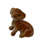 Vintage Porcelain Mini Dog Figurine Beige Dachshund Puppy 1” - £9.41 GBP