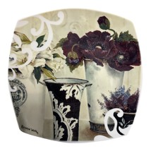 Cypress Home Kathryn White Floral Still Life Square Plate – 8” Decorativ... - $16.00