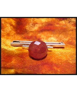 1900s Victorian Cherry Amber Collar Pin Sterling Silver &amp; Real Amber - €21,79 EUR