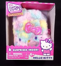 Real Littles HELLO KITTY mini Backpack Faux Rainbow fur 6 surprises NEW - £12.83 GBP