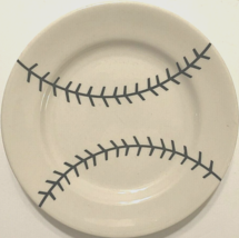 Vintage 1940&#39;s Sterling China White Baseball Pattern Dessert Salad Plate 7 1/4&quot; - £33.45 GBP