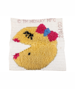 Vintage 1980 Millcraft MRS PAC-MAN Latch Hook Kit Size 13&quot; x 6&quot; Completed - €17,62 EUR