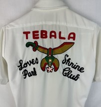 Vintage Shrine Club Chain Stitch Shirt Shriners Mason Men’s Small USA 70... - $119.99