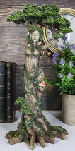 Greenman Tree Woman Gaia Dryad Ent Native Earth Goddess With Canopy Figurine - £23.97 GBP