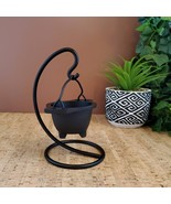 Hanging Cauldron Incense Burner Bowl with Stand -Black Cast Iron Incense... - $35.31 CAD