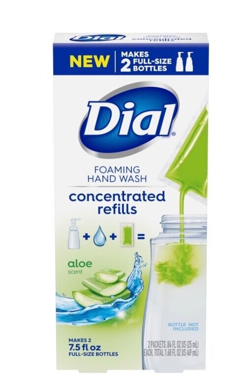 Dial Foaming Hand Wash Concentrated Refills, Aloe Scent, Makes (2) 7.5 f... - $8.95
