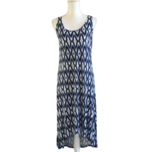 Sunday Women&#39;s Summer Hi-Low Dress Sleeveless Size S Blue White - £13.69 GBP