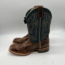 Cody James Blue Brown Square Toe Pull on Western Boots Men’s Size 10 D - £75.77 GBP