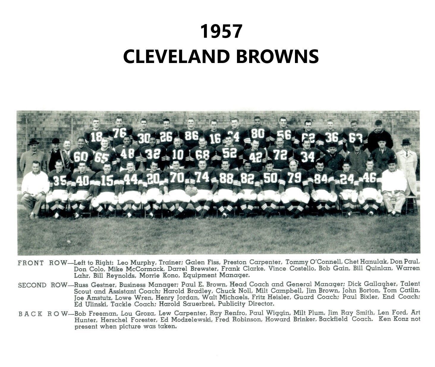 1957 CLEVELAND BROWNS  8X10 TEAM PHOTO FOOTBALL PICTURE NFL - $4.94