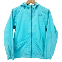 The North Face Girls L 14/16 Windbreaker Jacket Hooded Blue Play Condition - £13.07 GBP