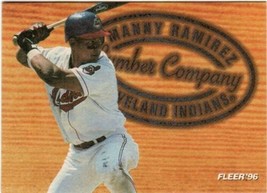1996 Fleer Lumber Company Cleveland Indians Baseball Card #7 Manny Ramirez - £0.78 GBP