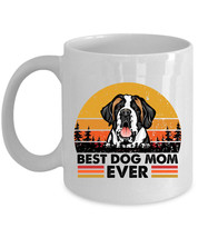 Best St. Bernard Dog Mom Ever Coffee Mug 11oz Retro Sunset Cup Gift Dogs Lover - $15.00+