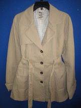 Tulle Flap Pockets Shoulder Cotton Women’s Jackets Coats Khaki XL - $31.80