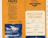 Southern Airways Ticket Jacket with Route Map &amp; Trip Pass 1969  - £14.24 GBP