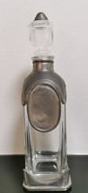 Vintage Display Decanter Carafe with Stopper Clear Glass and Metal (Zink95%) - £29.50 GBP