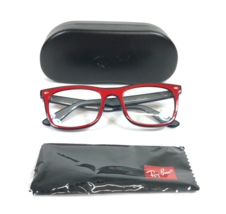 Ray-Ban Eyeglasses Frames RB7029 8215 Red Blue Gray Square Full Rim 53-20-145 - $109.37