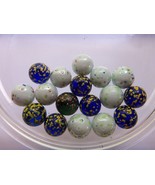 17 OLDER  MACHINE MADE MARBLES  1/2 INCH SIZE - $9.85