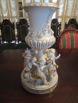 German Palace Size Planter Center Piece Dancing Cherubs and Garlands 16 X 8 - $750.67
