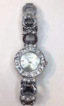 Arnex Silver Tone &amp; Rhinestone Wrist Watch by Lucien Piccard NEEDS BATTERY - $25.00