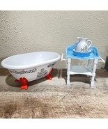 Vintage Muffy Vanderbear Splish Splash Ceramic Bath Tub, Pitcher, Bowl  ... - £26.30 GBP
