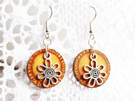 Flower Dangle Earrings - Drop Earrings Tibetan Silver Flower Earrings, Jewelry  - £27.97 GBP