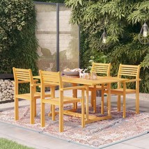 vidaXL Teak Garden Dining Set Rectangular Table & Chairs - Compact Outdoor - $13,570.26 MXN