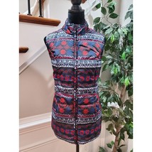 Woman Within Multicolor Polyester Sleeveless Full Zip Front Jacket Vest ... - $24.75