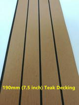 Boat Marine Synthetic PVC Teak Decking Flooring with Black Stripes 190mm/50mm - £178.30 GBP+