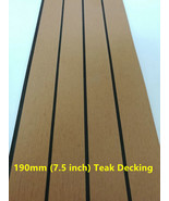Boat Marine Synthetic PVC Teak Decking Flooring with Black Stripes 190mm... - $306.39 CAD+