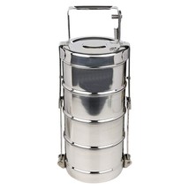 tiffin lunch box Carrier Stainless Steel adult school office 2,3,4 containers - £28.58 GBP+