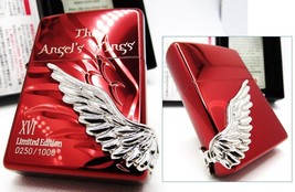 Angel&#39;s Wings 3 Sides Metal Red Ion Limited 0250/1000 Zippo 2015 MIB Rare - £101.51 GBP
