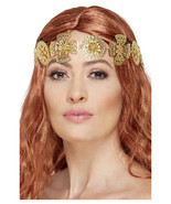 Fancy Gold Medieval Headband Necklace Circlet Crown Renaissance Royal Ki... - $294.17 MXN