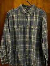 George Men’s  Outdoor Long Sleeve Stretch Plaid Flannel Shirt Size  M. - £9.35 GBP
