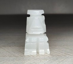 Vintage Aztec Carved Onyx Stone Replacement Chess Piece White Pawn (g)  - £11.76 GBP