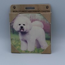 World&#39;s Most Absorbent Coaster - Dog - Bichon Frise - £6.14 GBP