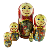 Nesting Doll 7&quot; 5 Piece, Jesus Nativity Hand Made Russian Matryoshka Set - $97.55