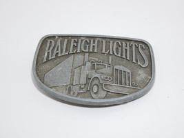 Vintage Raleigh Lights Brass Belt Buckle Semi Freightliner Trucking - £7.89 GBP