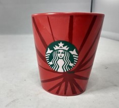 Starbucks Espresso Shot Glass Red Red Mermaid Siren Demitasse 3 oz 2014 - £3.89 GBP