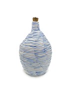 LARGE CERAMIC VASE, Handmade Sculptural Bottle With Cork Stopper, Potter... - £216.04 GBP