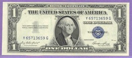 1935E $1.00 Silver Certificate YG block Serial Number Y65713659G Uncircu... - $21.95