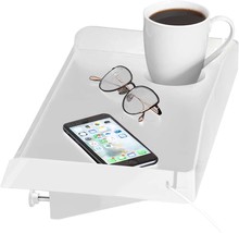 Contemporary Innovations Nightstand Tray With Cord And Cup Holder,, White. - £26.11 GBP