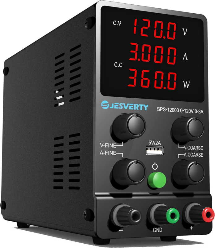 DC Power Supply Variable, 0-120V 0-3A Adjustable Switching DC Regulated ... - $169.27