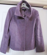 TALBOTS JACKIE FIT WOOL ALPACA BLEND FITTED ZIP JACKET GRAPE 4 NWT - £30.36 GBP