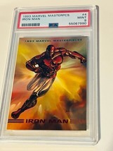 Marvel Masterpieces Comic Card Sky Box 1993 PSA 9 MINT Iron Man #4 Tony Stark rc - £391.04 GBP