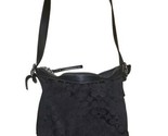 COACH BLACK LEATHER/CANVAS TOTE HANDBAG PURSE G2K-6346 - $23.75