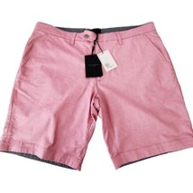 Ted Baker London Shorts Mens Pink Chambray Size 40 R Chino Cotton New - £46.62 GBP
