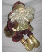 Classic Vintage Christmas SANTA CLAUS Cloth Statue Figurine  - $661.32 MXN