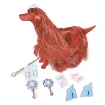 Vtg 1999 Barbie Teresa &amp; Ruby Glam N Groom Dog Figure Brushes Platform H... - $39.99