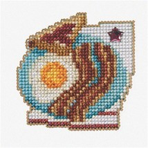 Springtime Breakfast Beaded Cross Stitch Ornament Kit - Bacon &amp; Eggs Bouquet 202 - $35.59